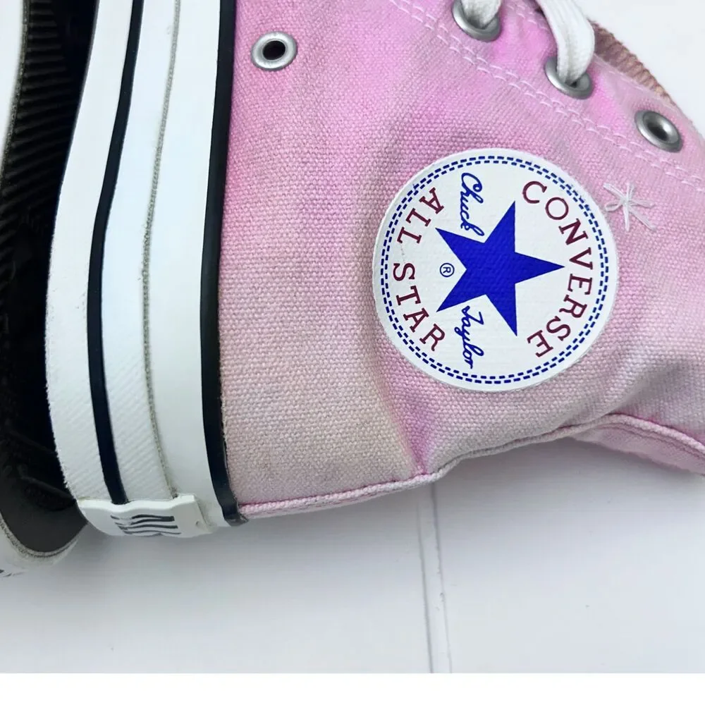 Converse Chuck Taylor All Star Hi Pink Canvas High Top Sneakers M6 / W8 Beaded